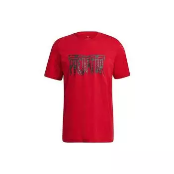 Adidas Predator Logo Дышащая футбольная тренировочная футболка с короткими рукавами Мужские топы Малиновые GN6908 S