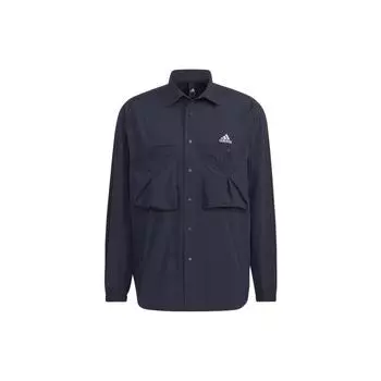 Adidas Preserve Workwear Спортивная рубашка с длинным рукавом Мужские топы Чернильный синий HD0039 XXL