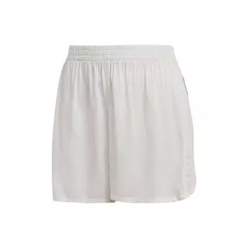 Adidas Принт логотипа с эластичной талией, прямые повседневные шорты, женские шорты белого цвета IB5797 XXS