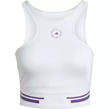 Adidas Принт логотипа Slim Fit Спортивная майка Женская Топы Белый HI6143 M