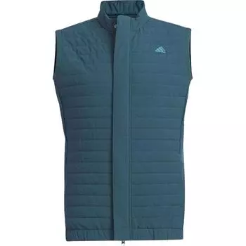 Adidas Приталенный однотонный фирменный принт круглый вырез без рукавов жилет мужской жилет зеленый IA2611 S