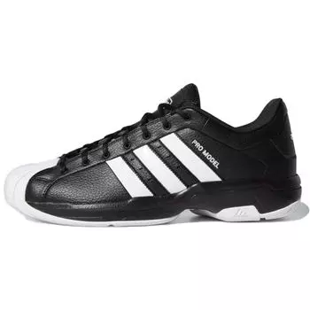 Adidas Pro Model 2G Low Black White Мужские кроссовки Core-Black Cloud-White FX4980
