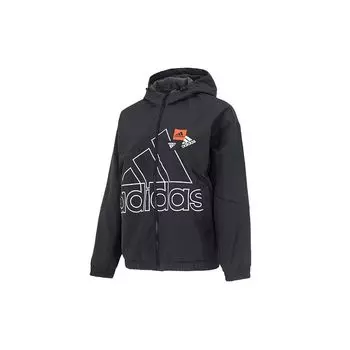 Adidas Простая спортивная повседневная теплая куртка с капюшоном Женская куртка Черная HM5304 M