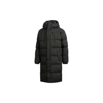 Adidas Puffy Long Down Теплая спортивная куртка с капюшоном для мужчин Верхняя одежда Черный EH4008 M