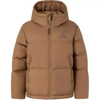 Adidas Пуховая модная универсальная однотонная куртка с длинным рукавом, женская верхняя одежда, пустынно-коричневый JV6191 2XL