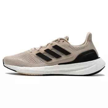 adidas PureBoost 23 Wonder бежево-черные мужские кроссовки Tan Core-черный Crew-оранжевый IF2368 42