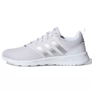 adidas QT Racer 2.0 White Silver Metallic Женские кроссовки Cloud-White Orbit-Grey FV9612