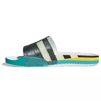 Adidas Raf Simons x Samba Adilette Slides Trompe Loeil Мужские кроссовки Black Core-Black Cloud-White EE7959
