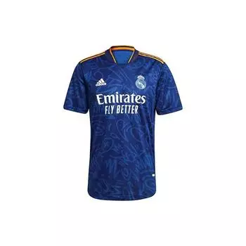 Adidas Real Madrid Away Player Edition Футбольная майка с коротким рукавом Мужские топы синие GM6775 XS