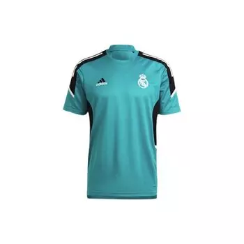 Adidas Real Madrid Домашняя тренировочная майка с короткими рукавами 21-22 сезона, мужские топы, зеленые GR9027 M