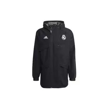 Adidas Real Madrid Football Series Мужская куртка с капюшоном Верхняя одежда Черный GR4275 M