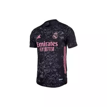adidas Real Madrid Третья аутентичная футболка 20/21 Джерси Черная женская уличная одежда GE0932 S