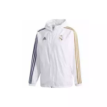 Adidas Real Madrid Ветровка с принтом Мужская верхняя одежда Белый GE1996 XXL