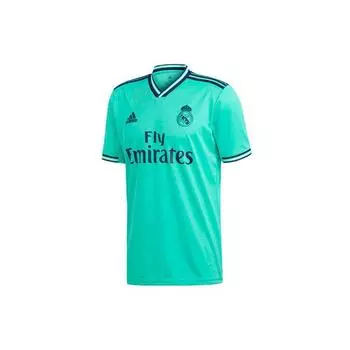 Adidas Real Madrid выездная майка 19-20 сезона, фанатская версия, мужские топы, зеленые EH5128 S