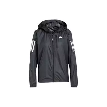 Adidas Светоотражающие полосы с длинным рукавом и капюшоном куртка женская верхняя одежда черного цвета IN1576 S