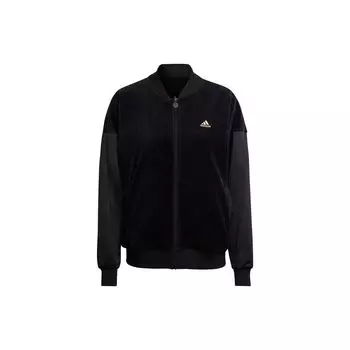 Adidas Рельефная монограмма с двусторонним логотипом и буквенным принтом, спортивная куртка, женская куртка, черная IA3173 XXL