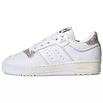 Adidas Rivalry Low 86 White Snakeskin Женские кроссовки Cloud-White Off-White Core-Black HQ7019 36