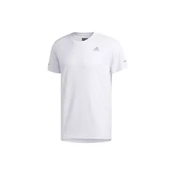 Adidas Run It Tee M Logo Training Спортивная футболка с коротким рукавом Мужские топы Белые ED9292 S