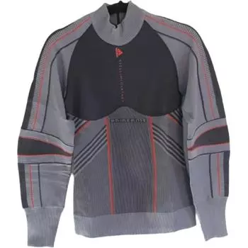 Adidas Run Od Color Block High Neck Удобная футболка с длинным рукавом для женщин, топы, серый DY8491 S