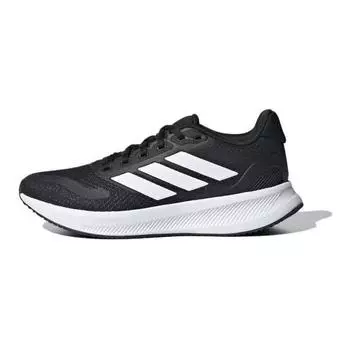 Adidas Runfalcon 5 J черные белые детские кроссовки Core-Black Cloud-White IE8589 35