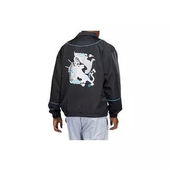 Adidas с цветочным принтом и скрытой планкой, спортивная куртка, мужская верхняя одежда, черный HB5472 L