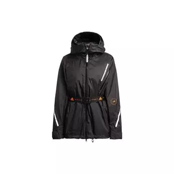 Adidas Съемный жилет Дизайн два в одном Куртка с капюшоном Женская Верхняя одежда Черный GT1829