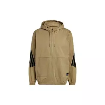 Adidas с капюшоном ветрозащитная спортивная повседневная куртка мужские куртки цвета хаки H21536 S
