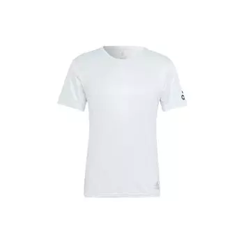 Adidas с круглым вырезом, однотонная футболка с коротким рукавом, мужские топы, белые HB7471 L