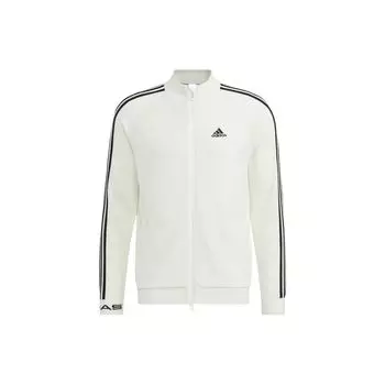 Adidas с воротником-стойкой и логотипом, классическая трехполосная куртка на молнии, мужские куртки белого цвета HP1993 M