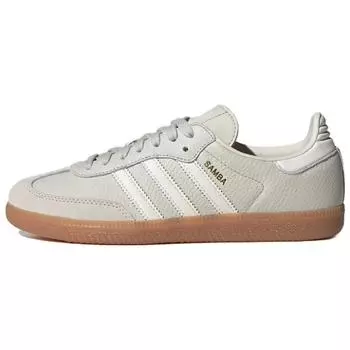 Adidas Samba OG Aluminium Gum Женские кроссовки Серо-мелово-белый Wonder-Beige IE7013