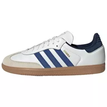 adidas Samba OG Белые Королевский Ночной Индиго Мужские Кроссовки Основной-Белый Королевский-Синий JH5632 40