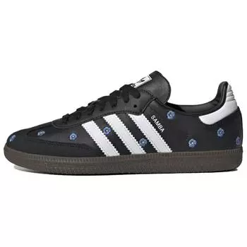 adidas Samba OG черные цветочные вышитые женские кроссовки Core-черная обувь-белая резинка IF4397 36