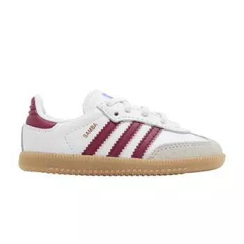 Adidas Samba OG I White Collegiate Burgundy Gum Детские кроссовки Cloud-White IE1336 23