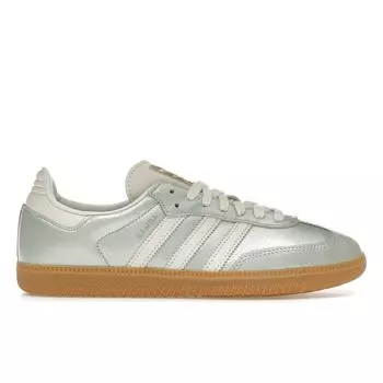 Adidas Samba OG Linen Green Metallic Женские кроссовки Off-White Cyber-Metallic IG1965 38