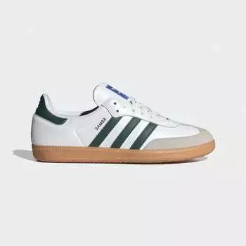 Adidas SAMBA OG Обувь Белые Кроссовки ORIGINALS Унисекс IE3437 Обувь Белый/Студенческий Зеленый/Камедь 38.7