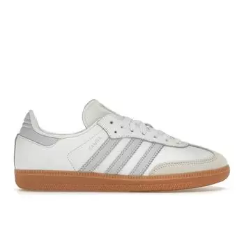 Adidas Samba OG White Halo Blue Gum Женские кроссовки Cloud-White Off-White IE0877