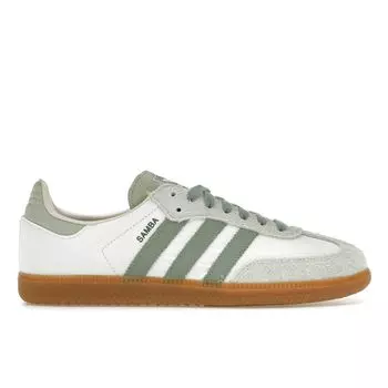 Adidas Samba OG White Silver Green Женские кроссовки Cloud-White Putty-Mauve ID0492 36