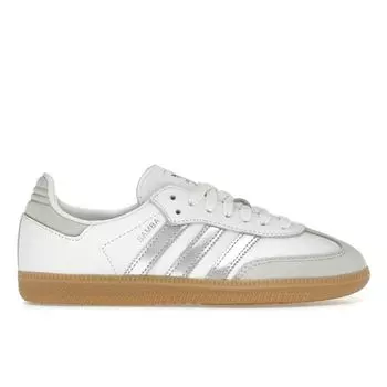 adidas Samba OG White Silver Metallic Grey Женские кроссовки Обувь-Белый Серый-One JI2725 40