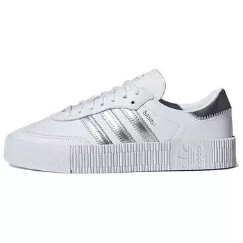 Adidas Sambarose Cloud White Silver Женские кроссовки Silver-Metallic Core-Black EE9017