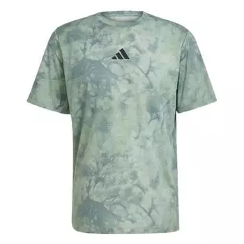 Adidas Сила Графика Комфортный Универсальный Простой Модный Футболка с Коротким Рукавом Мужские Топы Зеленый JP3343 3XL