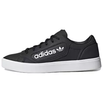 adidas Sleek Core Черные женские кроссовки Crystal-White Cloud-White EF4933