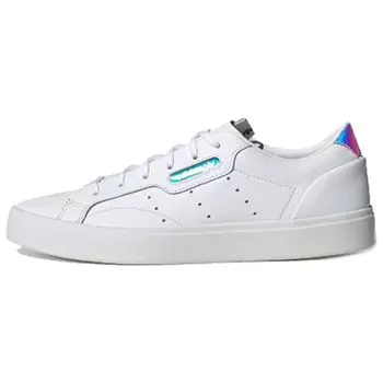 Adidas Sleek Footwear Белые женские кроссовки Crystal-White Core-Black EG2685