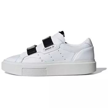 adidas Sleek Super White Black Женские кроссовки Cloud-White Core-Black EF1900