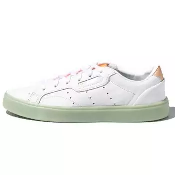 adidas Sleek White Amber Tint Женские кроссовки Cloud-White Gold-Metallic FW5464