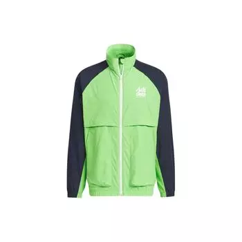 Adidas Small Logo Color Block Спортивная повседневная куртка Мужские куртки кислотно-зеленого цвета JI6859 L