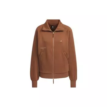 Adidas Small Logo Флисовая куртка с молнией во всю длину Женская верхняя одежда Коричневый IX6794 M
