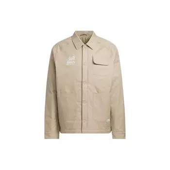 Adidas Small Logo Стеганая куртка с вышивкой Спортивная повседневная куртка Мужская верхняя одежда Коричневый JE6104 L