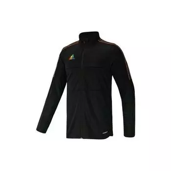 Adidas Soccer Training Track Jacket с воротником-стойкой и полосками Мужская верхняя одежда Черный GS4709 XXL