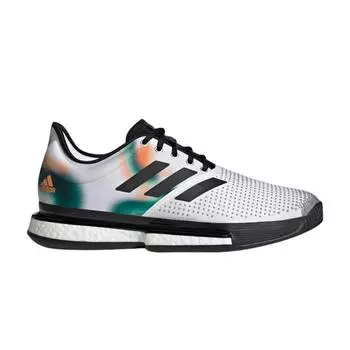 Adidas SoleCourt White Black Silver Metallic Мужские кроссовки Cloud-White Core-Black GX9065 40