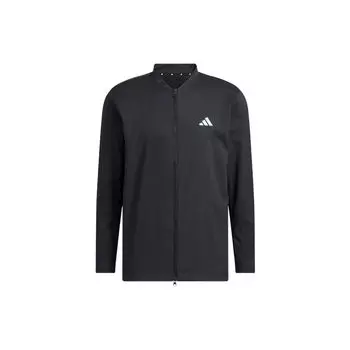 Adidas Куртка для гольфа с логотипом сплошного цвета, мужская, черная HS9994 XL